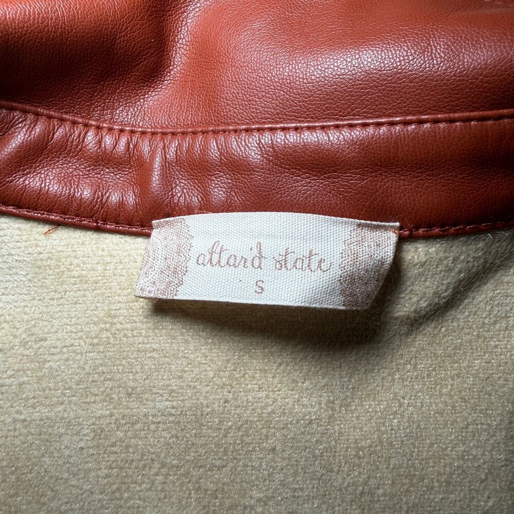 Altar'd State Womens Size S Shacket Casual Fleece Lined Brown Tan - Picture 2 of 7